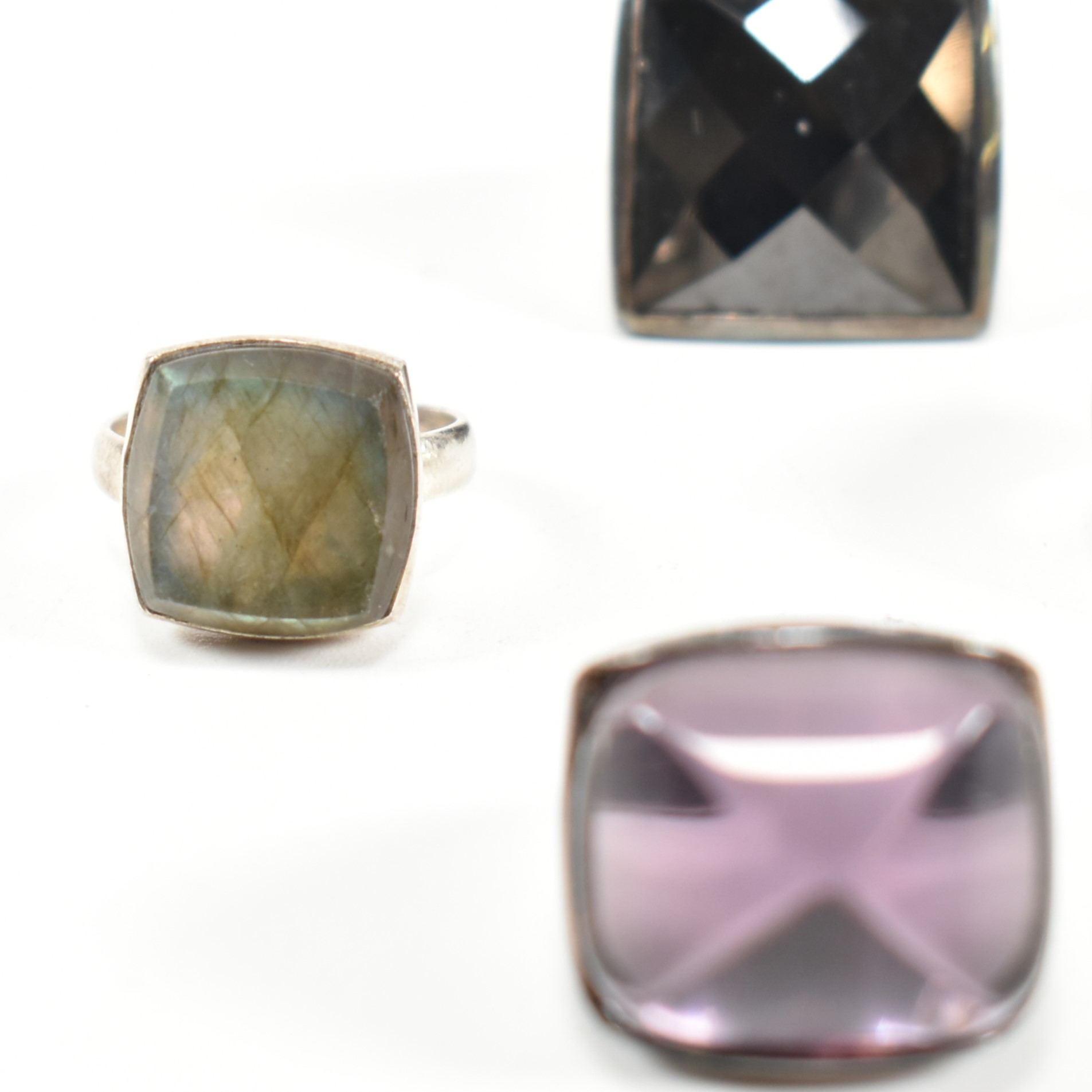 COLLECTION OF SILVER & GEM SET COCKTAIL RINGS - Image 4 of 9