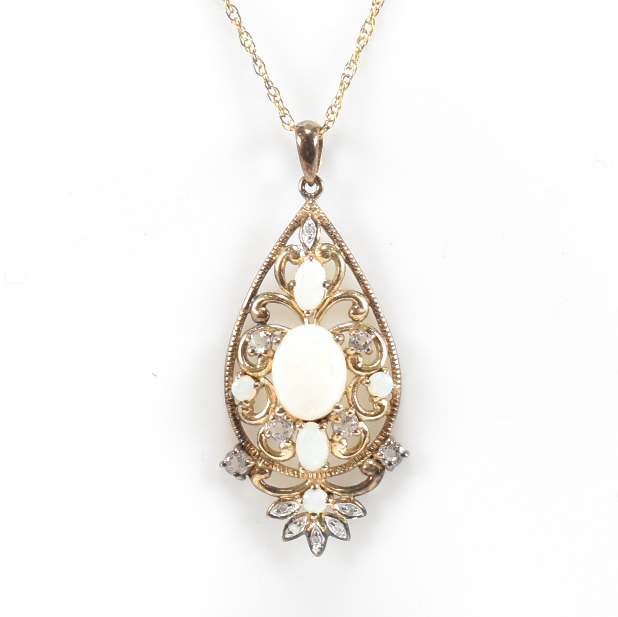 925 SILVER & OPAL PENDANT NECKLACE - Image 2 of 7