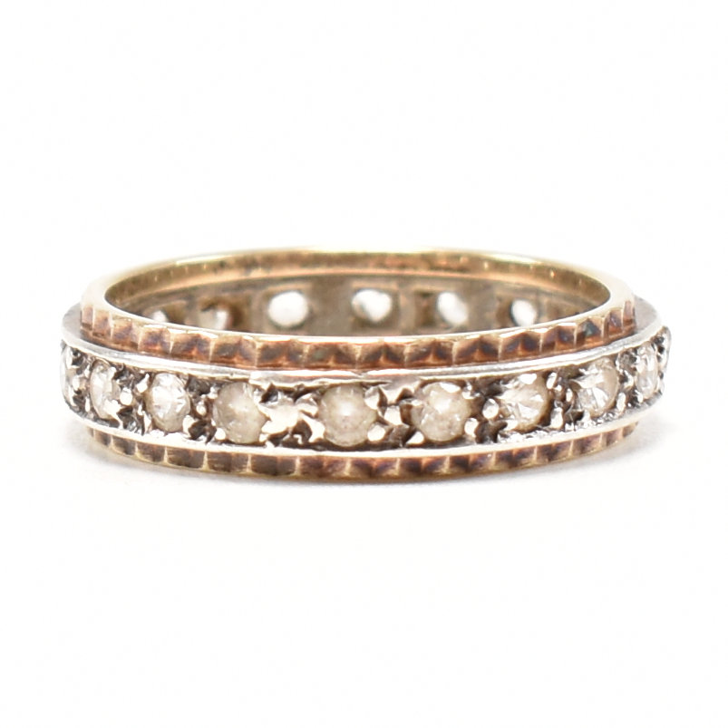 9CT GOLD SILVER & SPINEL ETERNITY RING - Image 2 of 9