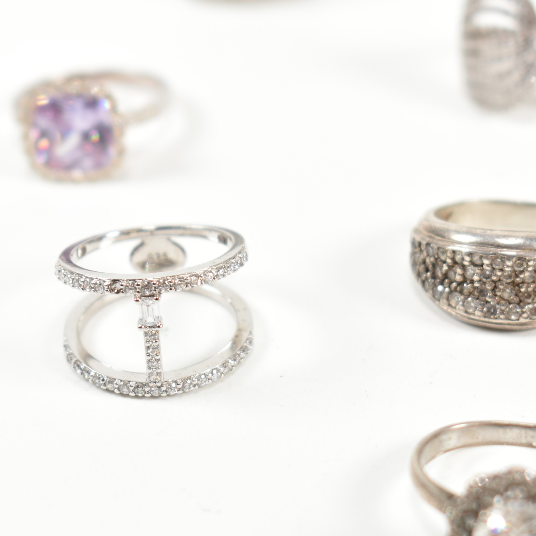 COLLECTION OF 925 SILVER & GEM SET RINGS - Image 6 of 9