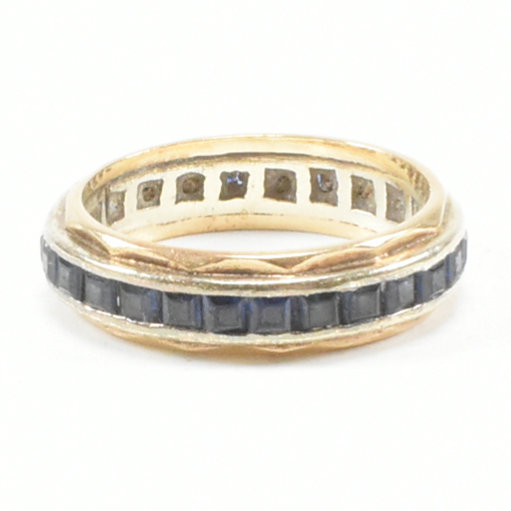 VINTAGE YELLOW METAL & SAPPHIRE ETERNITY RING