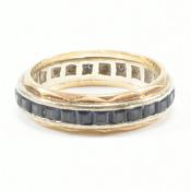 VINTAGE YELLOW METAL & SAPPHIRE ETERNITY RING