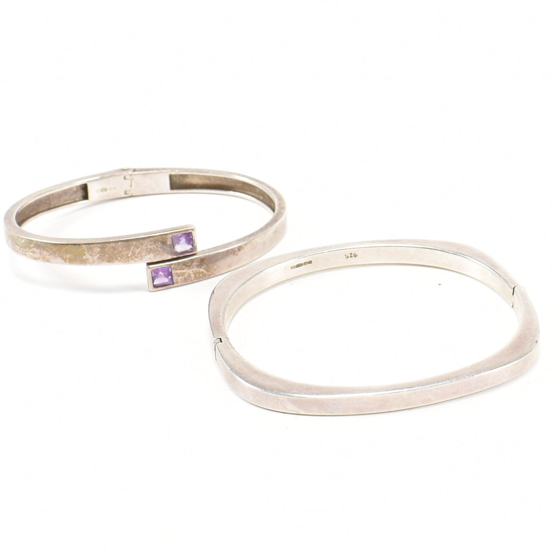 TWO HALLMARKED 925 SILVER BANGLES - Image 3 of 5