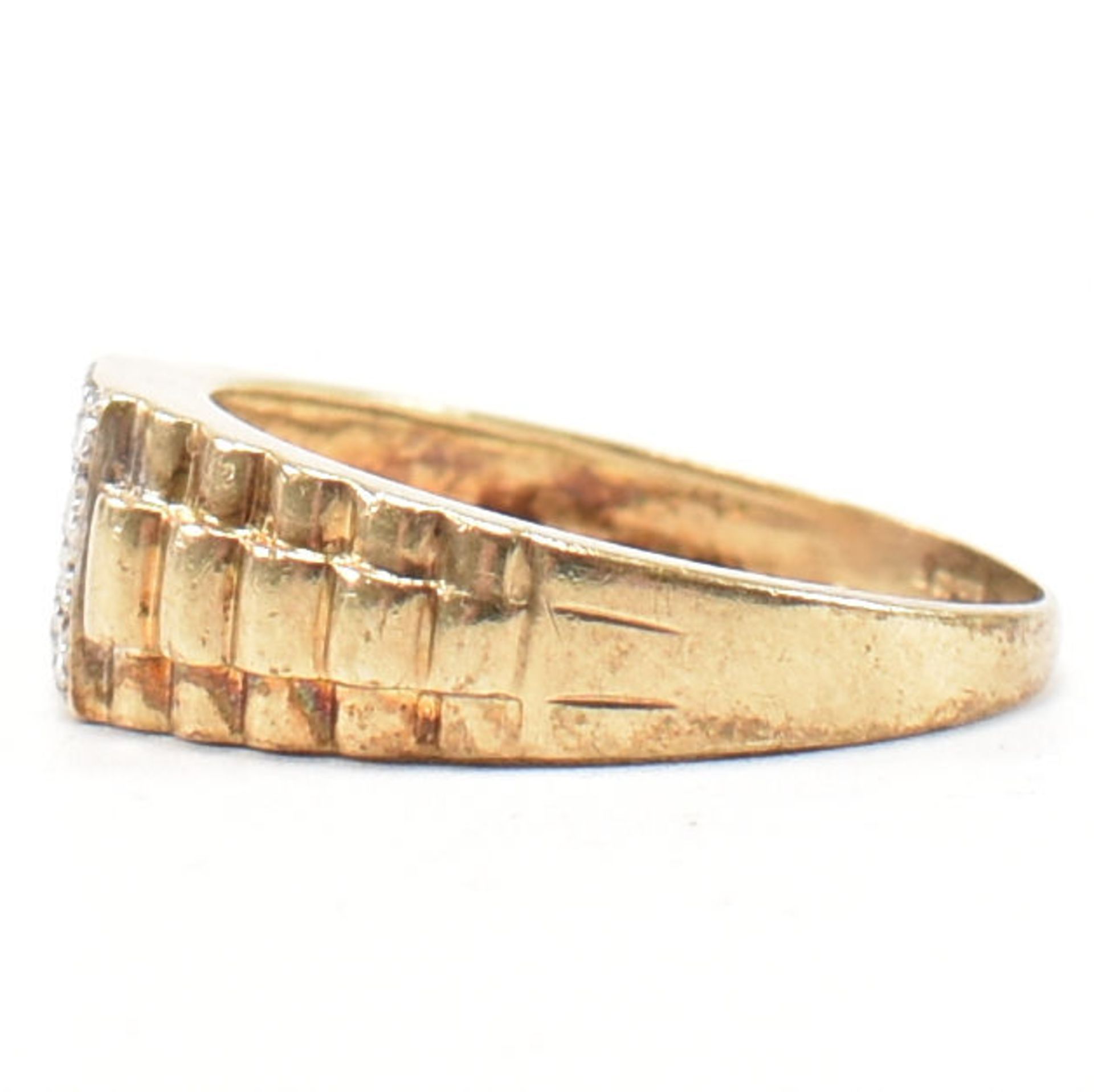 HALLMARKED 9CT GOLD & DIAMOND SIGNET RING - Image 4 of 9