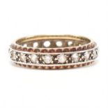 9CT GOLD SILVER & SPINEL ETERNITY RING