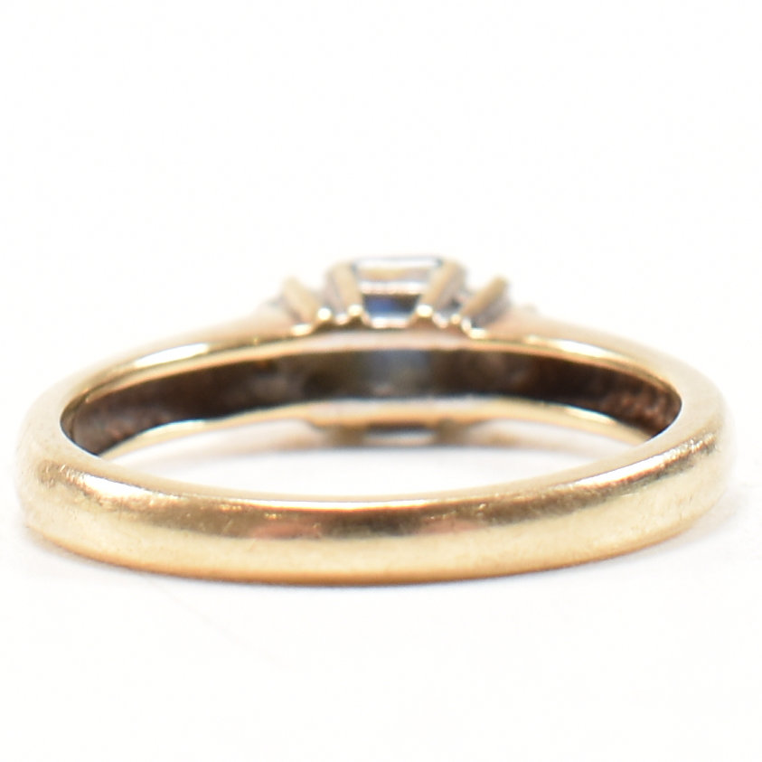 HALLMARKED 9CT GOLD DIAMOND & SYNTHETIC SAPPHIRE RING - Image 6 of 9