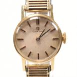 OMEGA 9CT GOLD HALLMARKED LADIES DRESS WRISTWATCH