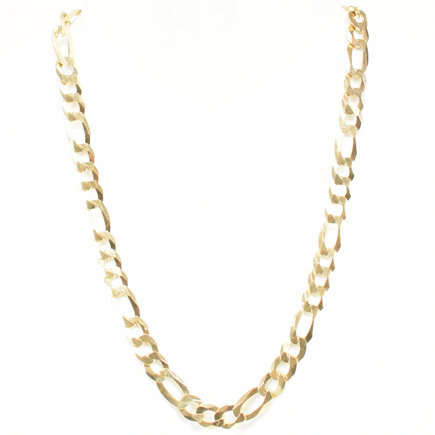 HALLMARKED ITALIAN GOLD ON 925 SILVER CURB LINK CHAIN