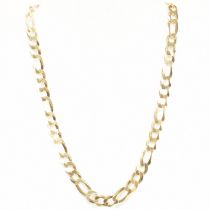 HALLMARKED ITALIAN GOLD ON 925 SILVER CURB LINK CHAIN