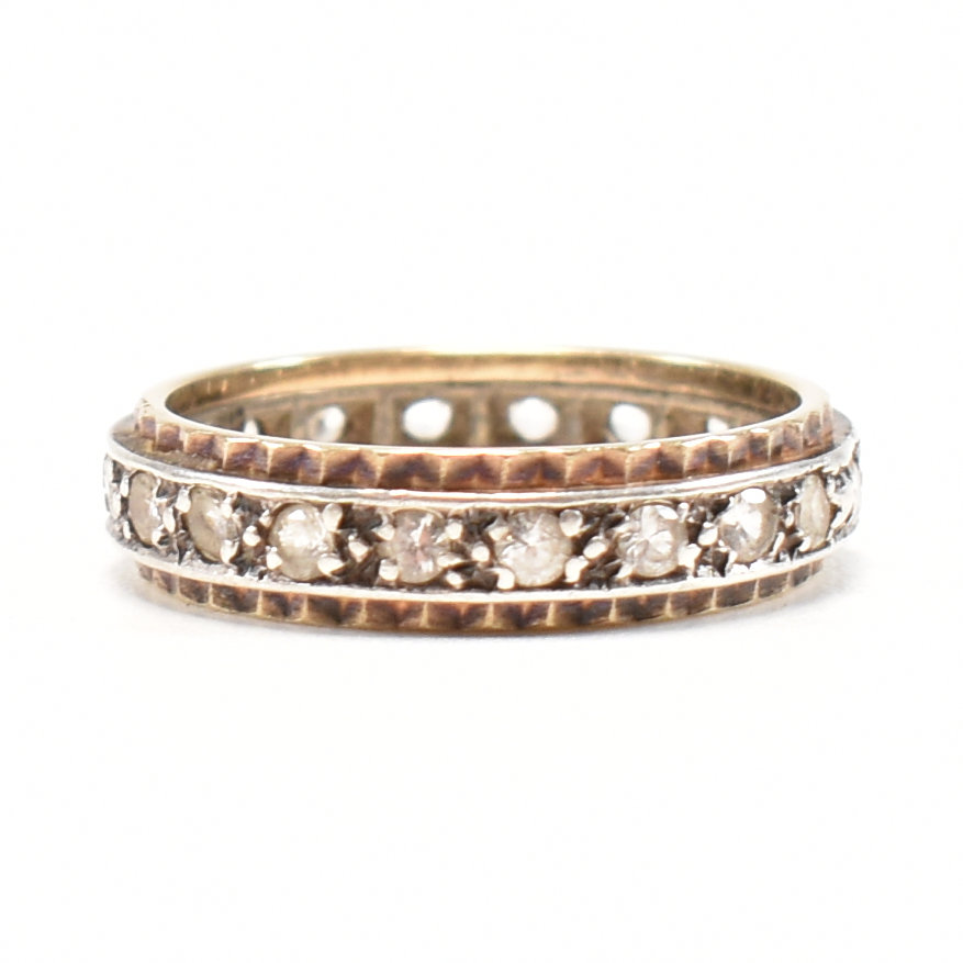 9CT GOLD SILVER & SPINEL ETERNITY RING - Image 3 of 9
