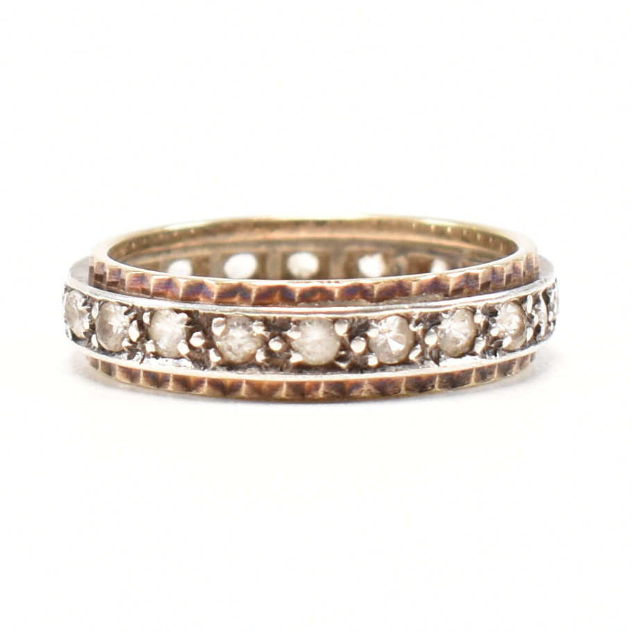 9CT GOLD SILVER & SPINEL ETERNITY RING - Image 4 of 9