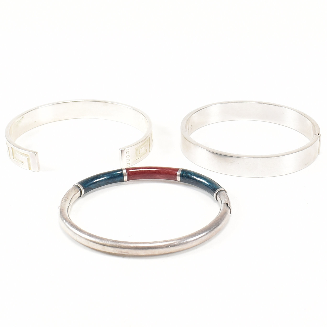 THREE 925 SILVER BANGLES - Image 2 of 5