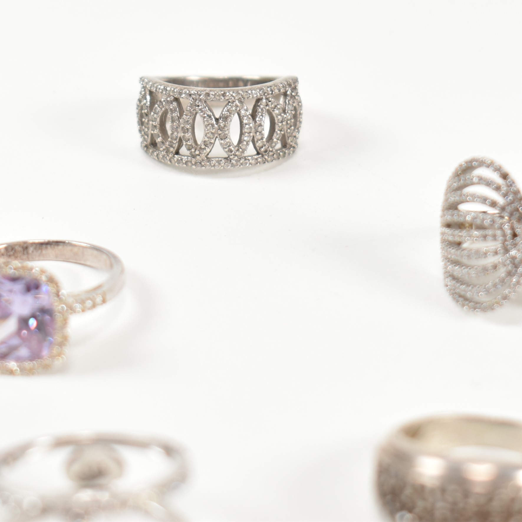 COLLECTION OF 925 SILVER & GEM SET RINGS - Image 2 of 9