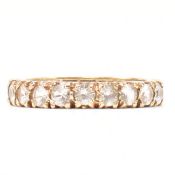 9CT GOLD & SPINEL ETERNITY RING