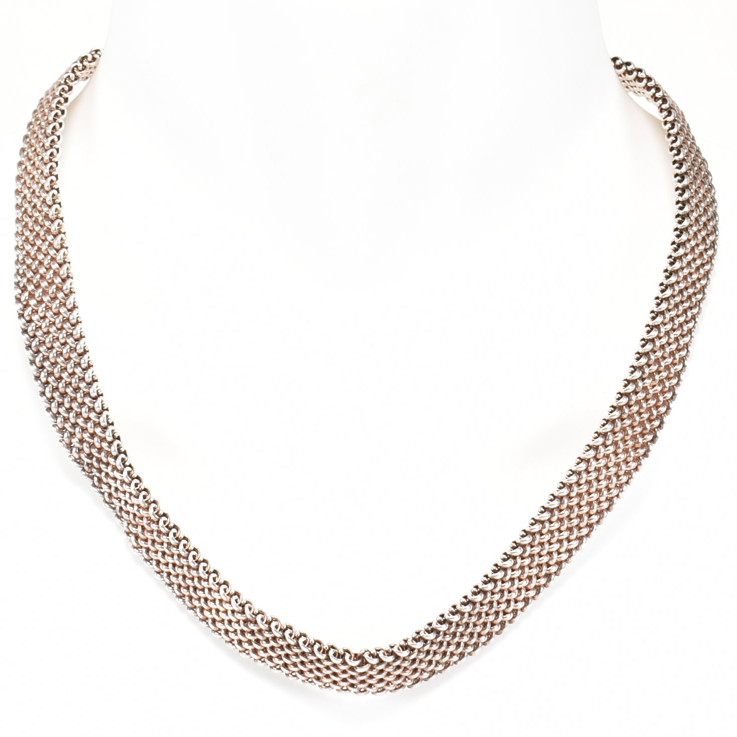 ITALIAN 925 SILVER MESH CHAIN NECKLACE