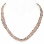 ITALIAN 925 SILVER MESH CHAIN NECKLACE