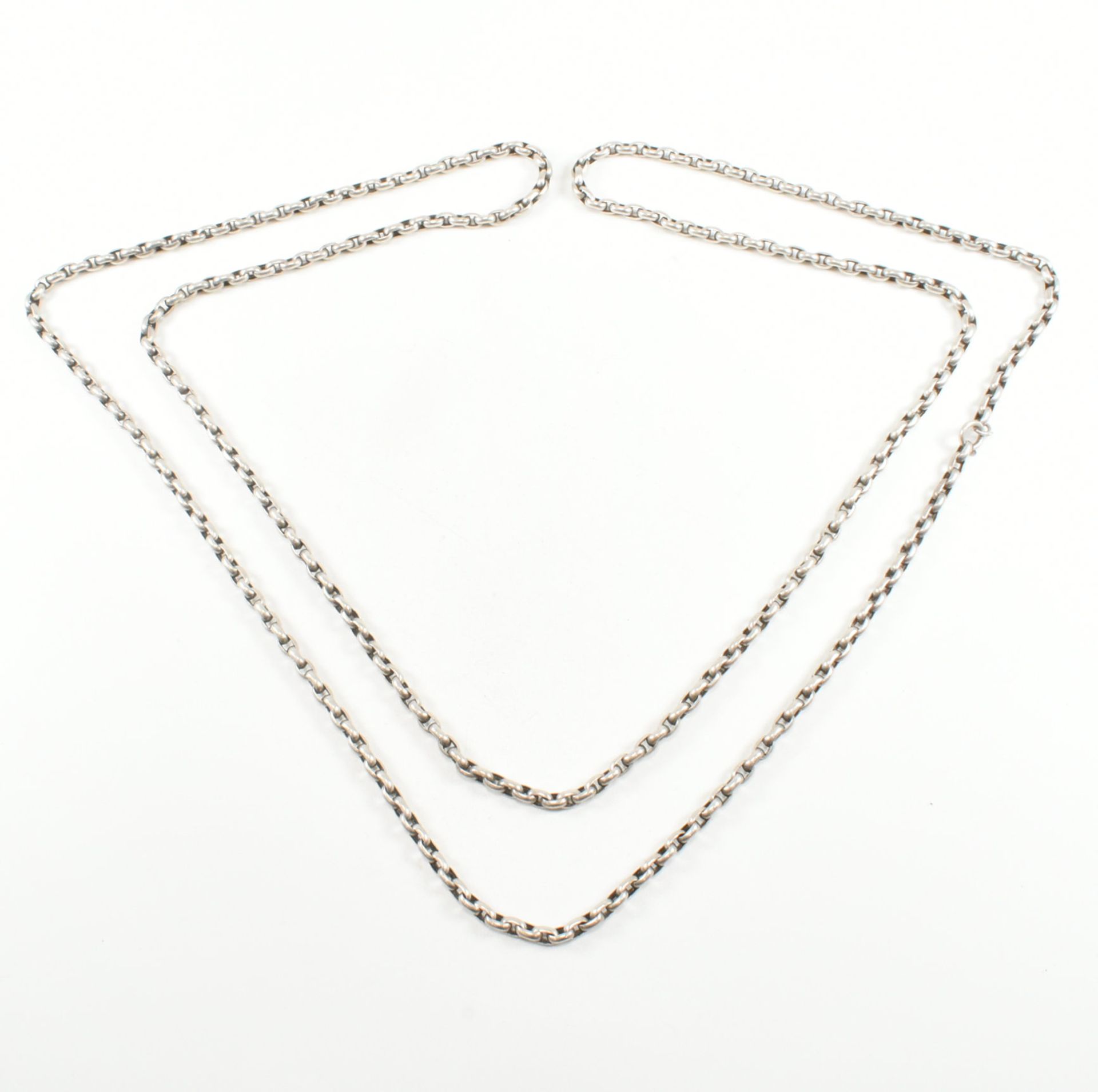 VINTAGE WHITE METAL NECKLACE CHAIN - Image 5 of 5