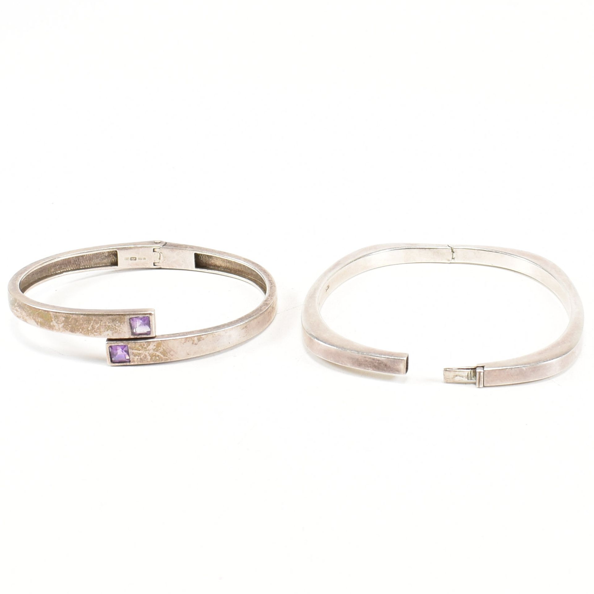 TWO HALLMARKED 925 SILVER BANGLES - Image 4 of 5