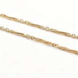 9CT GOLD TROMBONE & LOVERS KNOT NECKLACE CHAIN