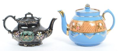 WADES - TWO HAND PAINTED DECORATED CERAMIC TEAPOTS