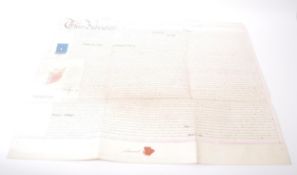 12TH DUKE OF SOMERSET SIGNED LARGE VELLUM