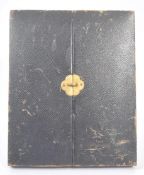 MID 19TH CENTURY VICTORIAN LEATHER COVERED PHOTO ALBUM