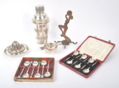 COLLECTION OF ART DECO PIECES TO INCLUDE COFFEE SPOON SETS