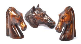 SOLID HORSE HEAD WALL HANGING WITH BOOKENDS