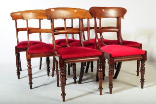 EIGHT WILLIAM IV MAHOGANY DINING CHAIRS