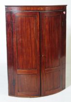 GEORGE III MAHOGANY CORNER CABINET