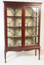 EDWARDIAN CENTURY MAHOGANY ASTRAL GLAZED BOOKCASE