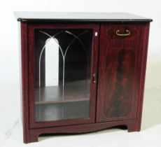 20TH CENTURY MAHOGANY VENEER MUSIC CABINET