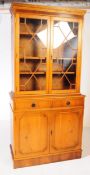 REGENCY REVIVAL YEW WOOD LIBRARY BOOKCASE