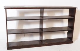 VICTORIAN 19TH CENTURY PAINTED DOUBLE OPEN WINDOW BOOKCASE