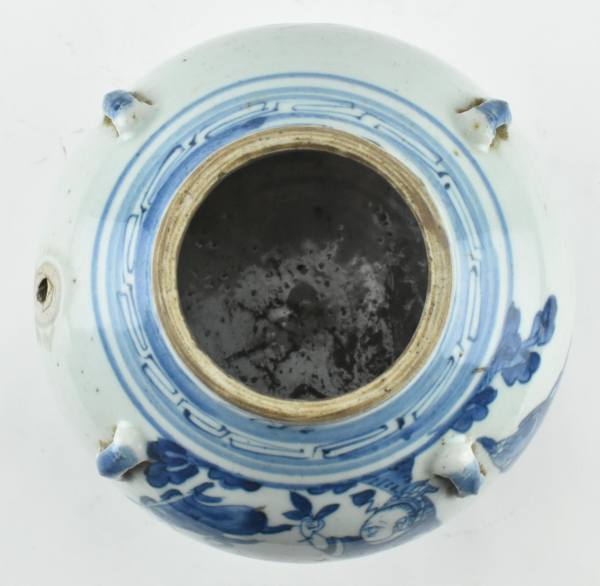 QING DYNASTY BLUE AND WHITE WINE POT JUG 清 麒麟送子 酒瓶 - Image 4 of 7