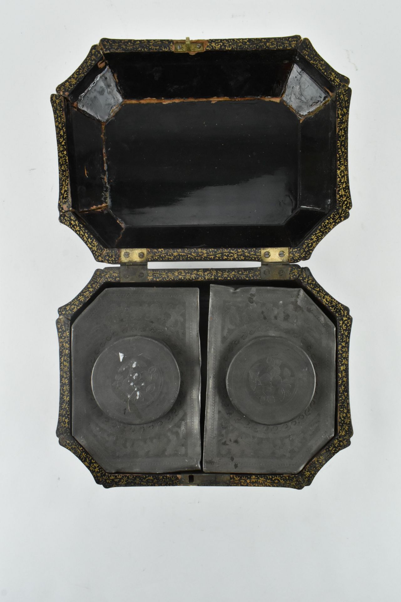 QING DYNASTY LACQUERED TEA CADDY BOX 清 茶盒 - Image 7 of 9