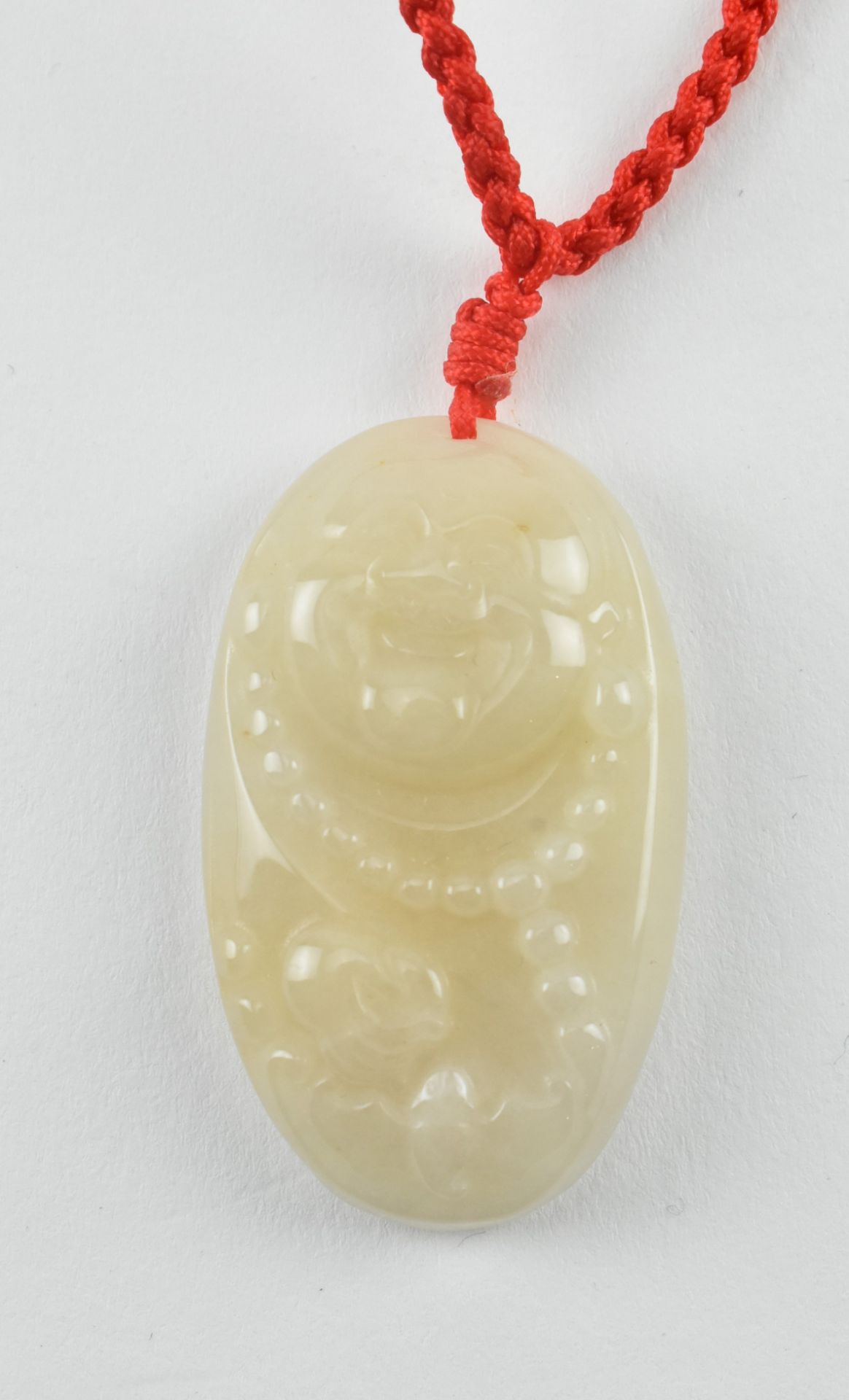 YUNNAN HUANGLONG JADE LAUGHING BUDDHA PANDENT 黄龙玉笑佛玉佩 - Bild 2 aus 5