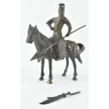 BRONZE FIGURINE OF A WARRIOR ON HORSEBACK 关公和赤兔马铜像