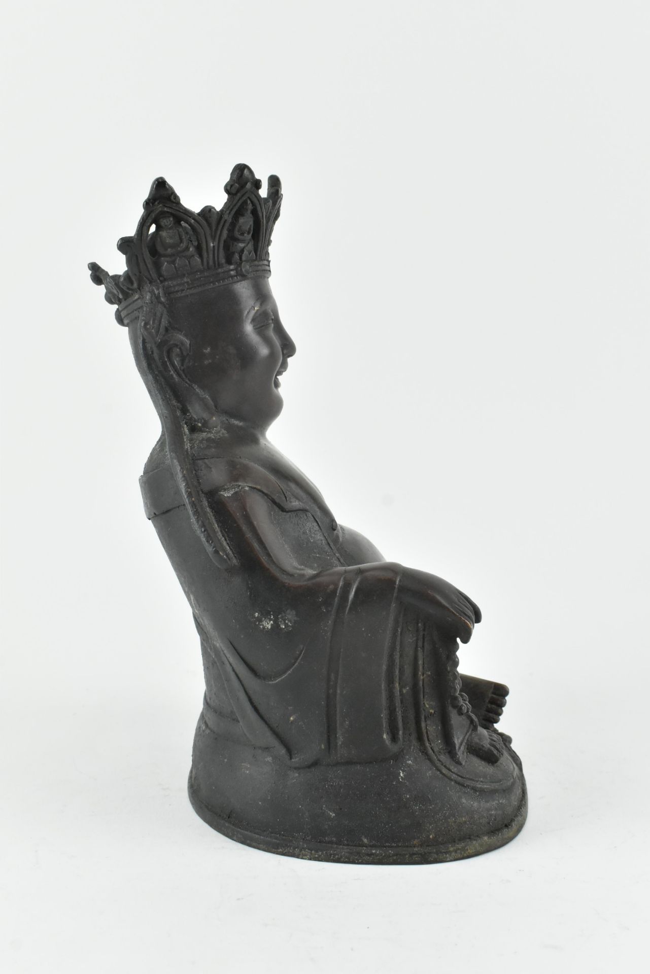 BRONZE FIGURINE OF BUDAI MILEFO BUDDHA - Image 3 of 6