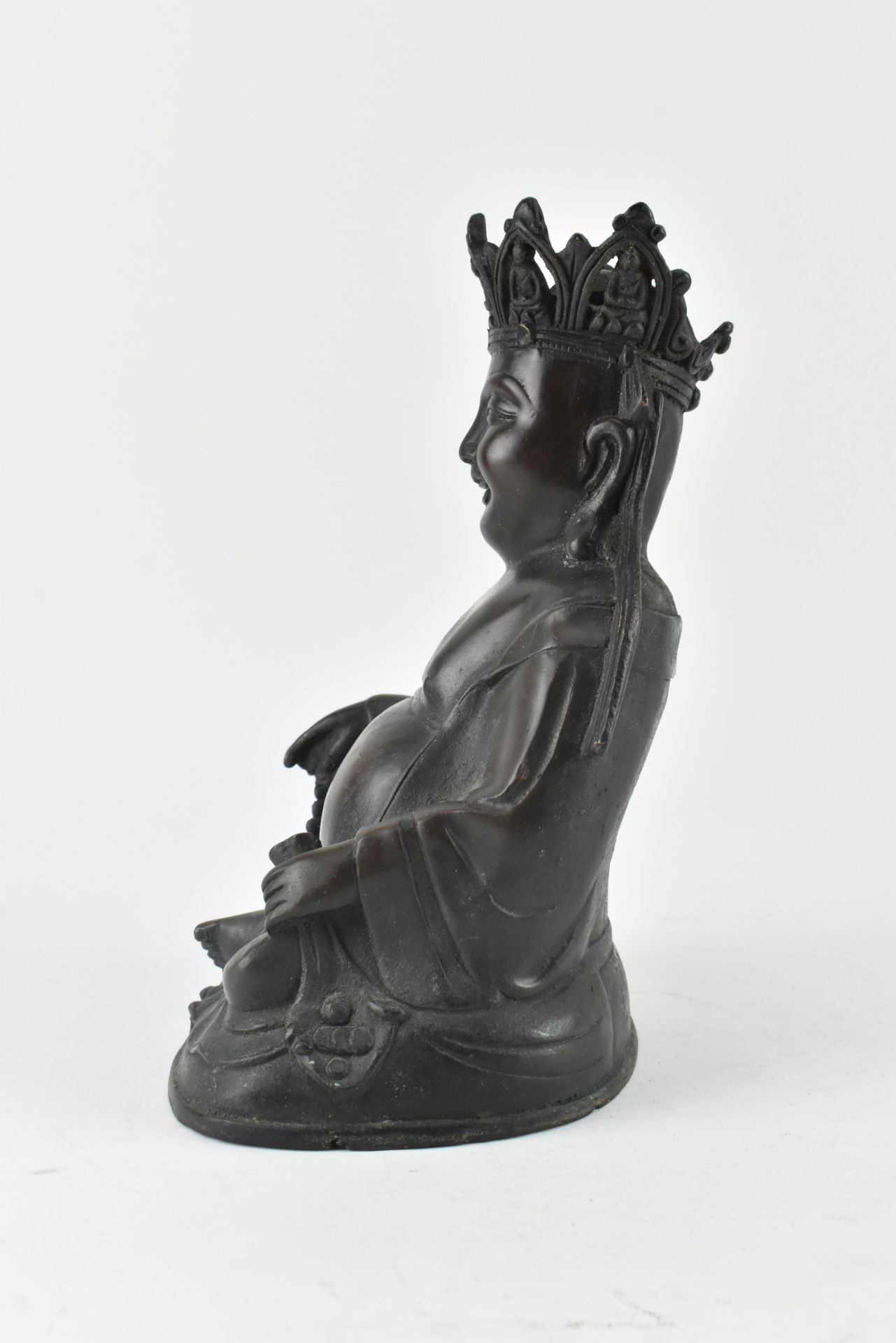 BRONZE FIGURINE OF BUDAI MILEFO BUDDHA - Image 5 of 6