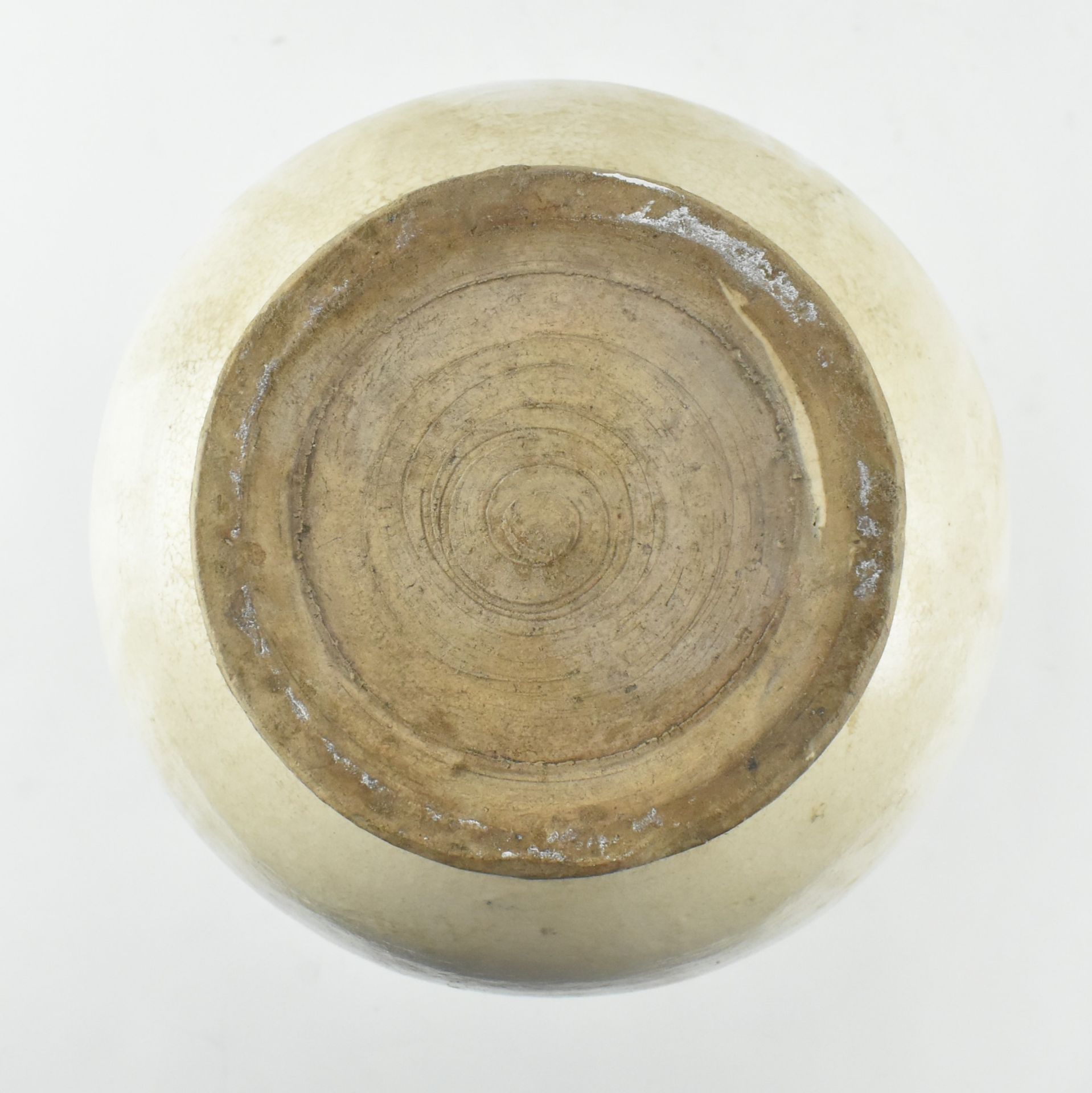 CIZHOU PAINTED FLOWER OVOID VASE 磁州窑白地褐彩彩花卉紋四系瓶 - Image 6 of 6