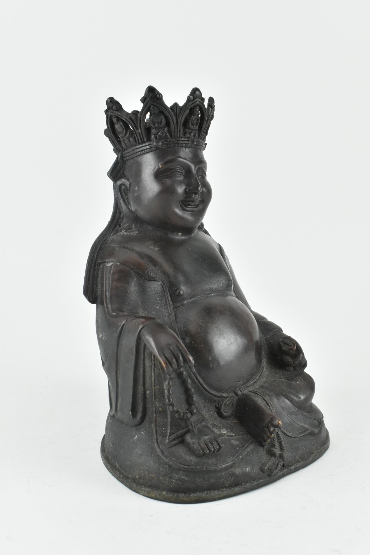 BRONZE FIGURINE OF BUDAI MILEFO BUDDHA - Bild 2 aus 6