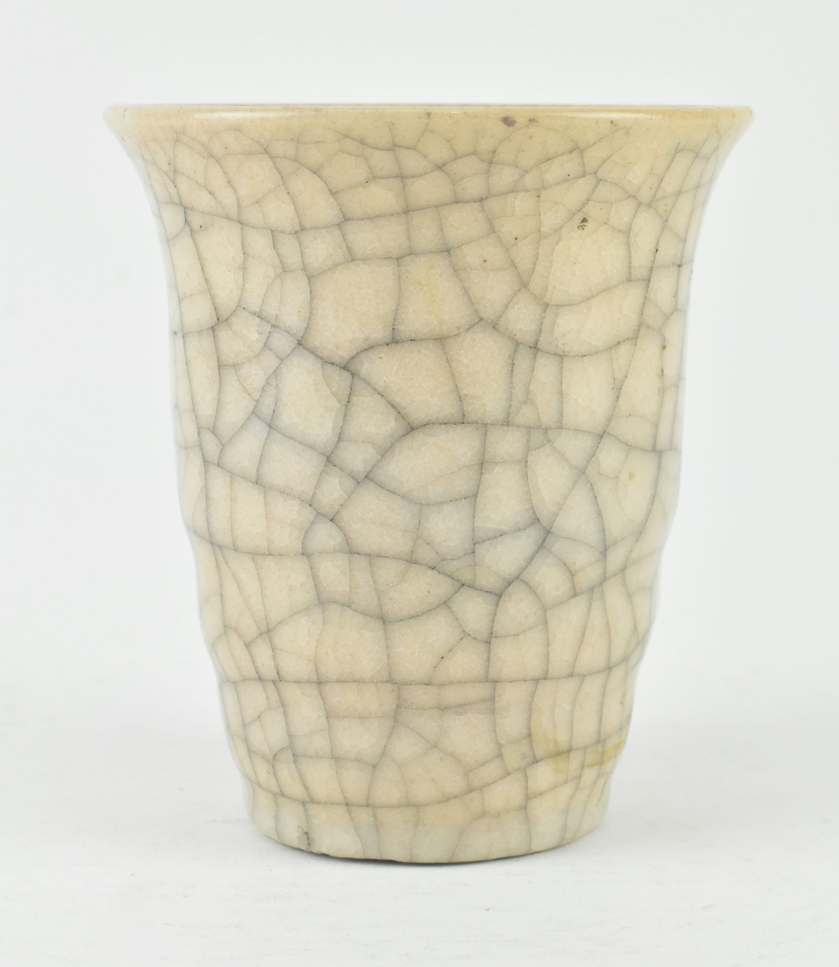 GEYAO TYPE YELLOW GLAZE CRACKLED VASE 清 仿哥窑黄釉瓶 - Bild 3 aus 6