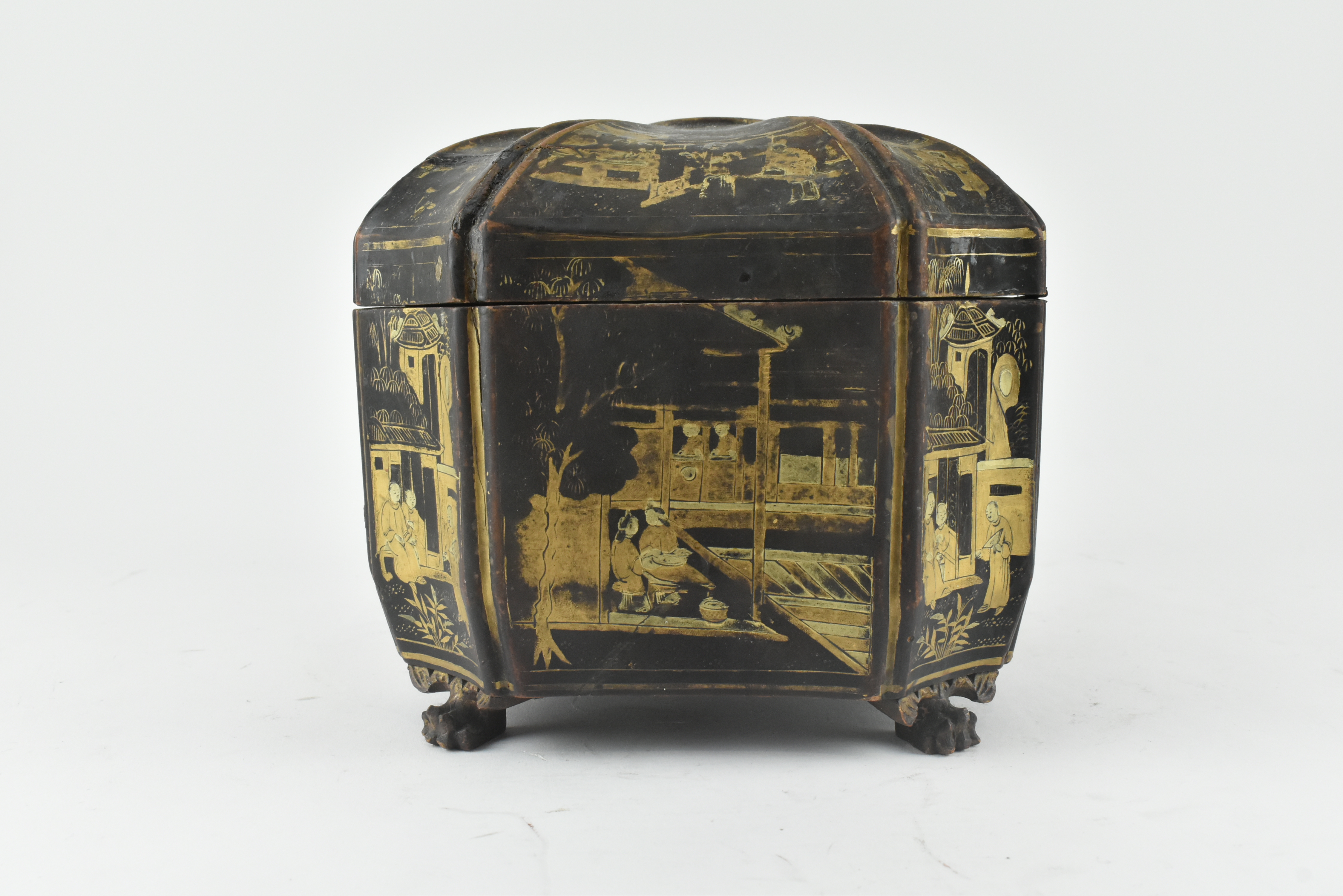 QING DYNASTY LACQUERED TEA CADDY BOX 清 茶盒 - Image 3 of 9