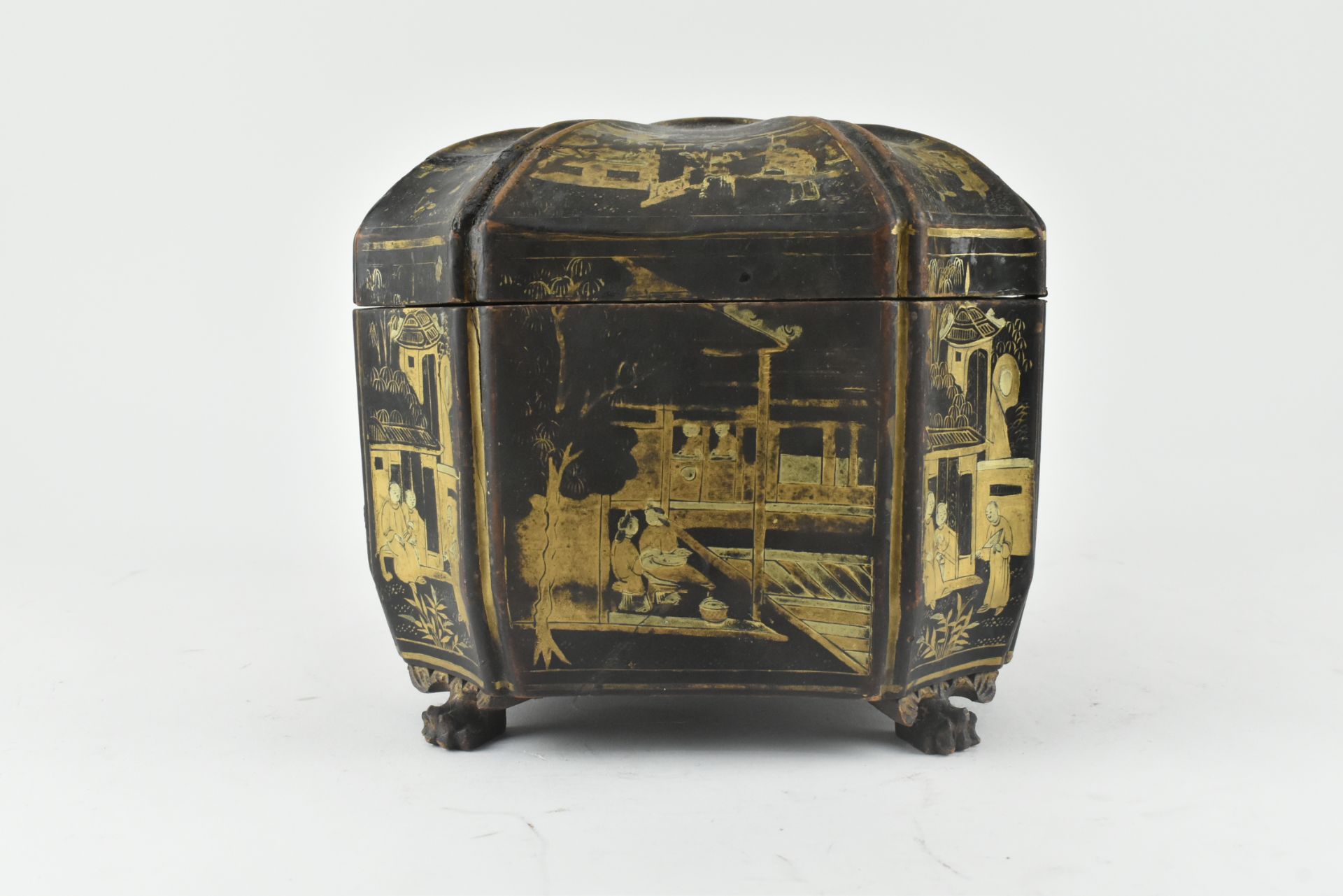 QING DYNASTY LACQUERED TEA CADDY BOX 清 茶盒 - Bild 3 aus 9