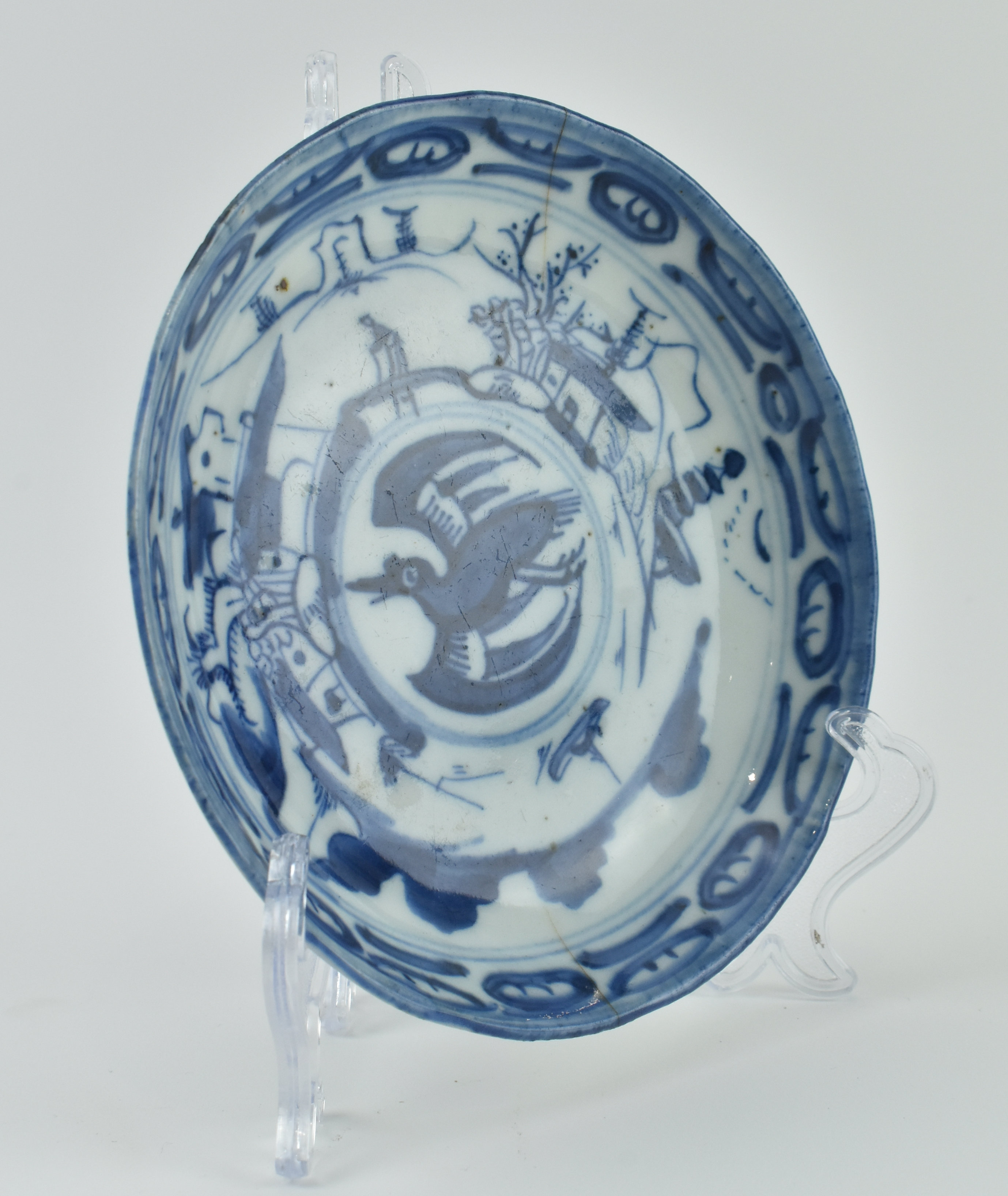QING DAOGUANG BLUE AND WHITE PLATE 清 道光 青花山水盘 - Image 3 of 8