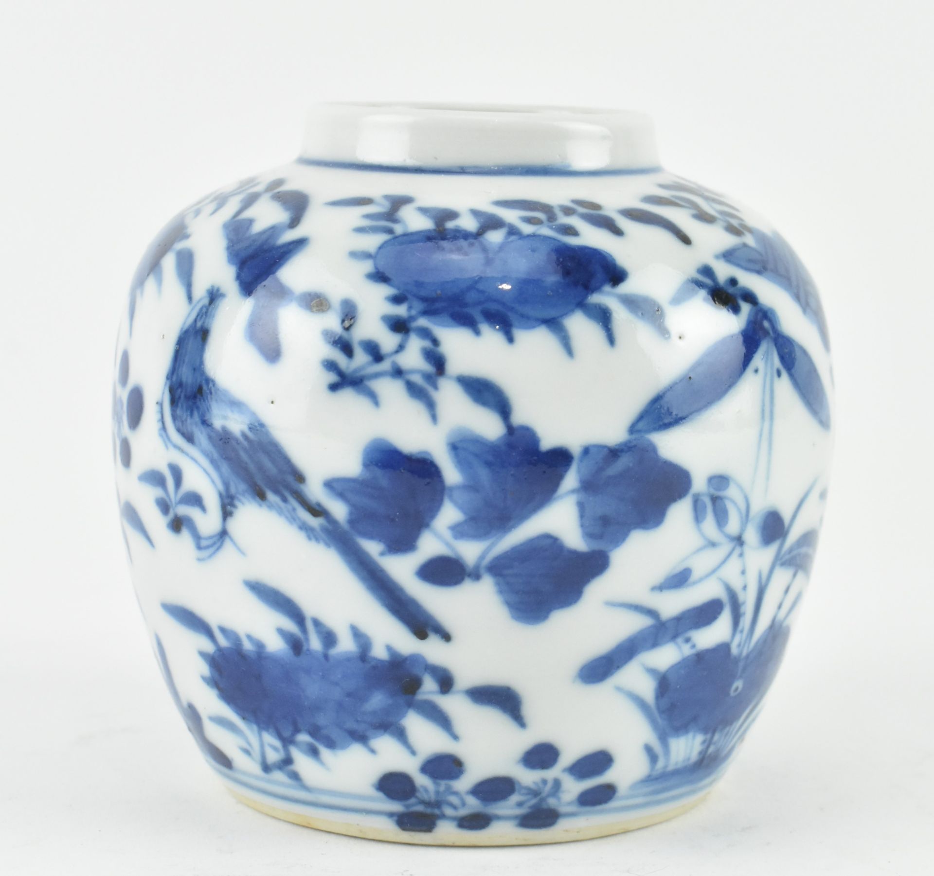 SMALL BLUE AND WHITE CERAMIC GINGER JAR, KANGXI MARK - Image 2 of 5