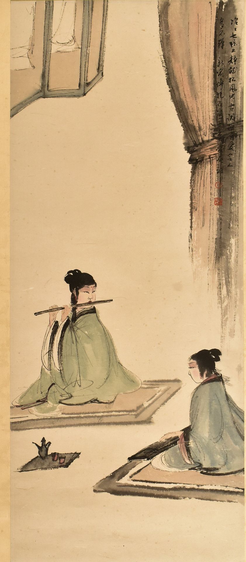 FU BAOSHI - CHINESE SCHOOL - FOUR SCROLLS 傅抱石 四条屏 - Image 11 of 14