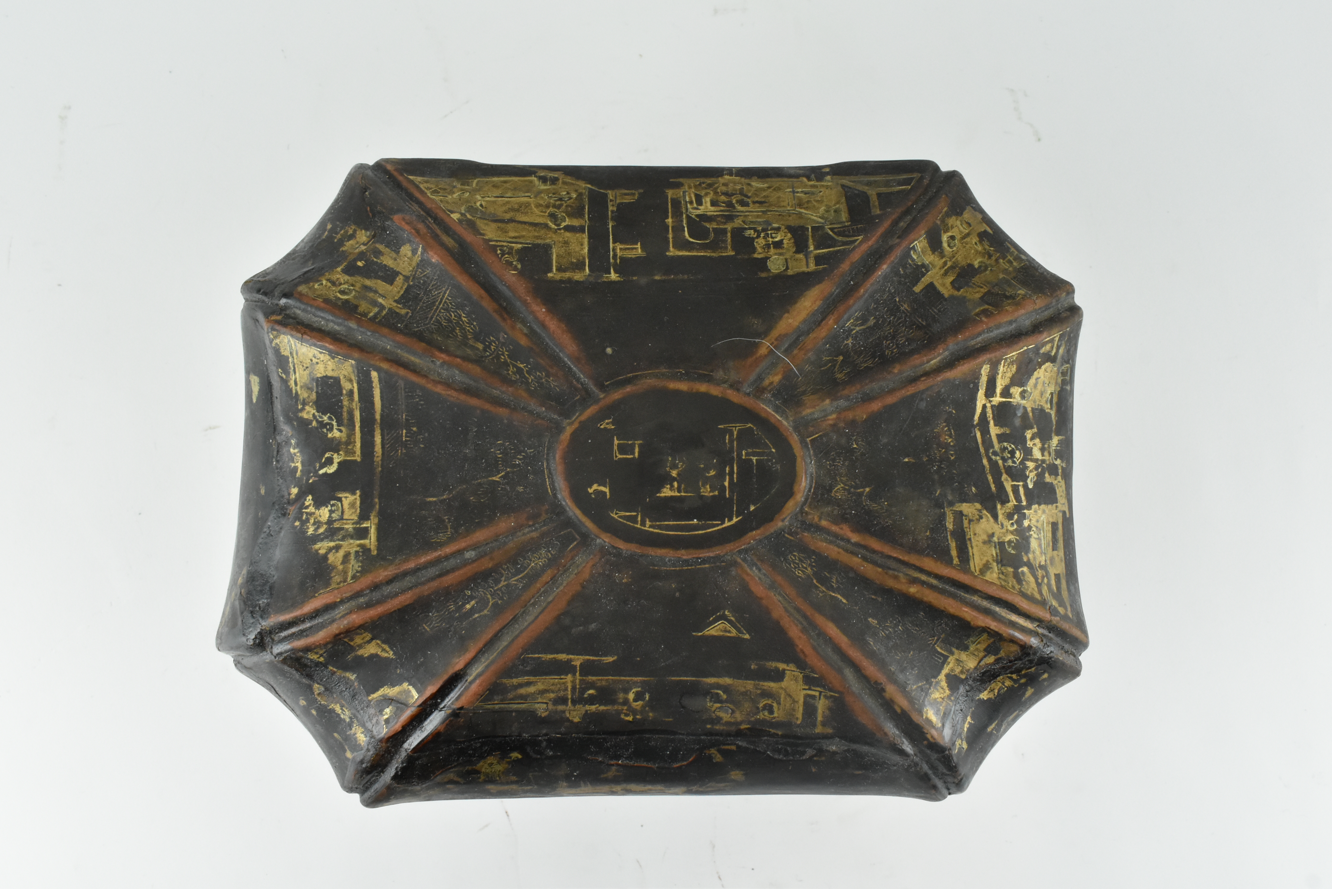 QING DYNASTY LACQUERED TEA CADDY BOX 清 茶盒 - Image 2 of 9
