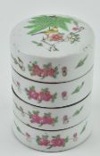 LATE QING OR LATER FAMILLE ROSE STACKING BOX 晚清 多层盖盒